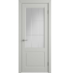 Дверь межкомнатная крашенная эмалью DORREN CRYSTAL Светло-серый